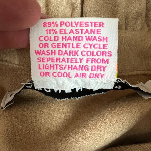 Gretchen Scott Dress Womens Large Beige Teardrop Ultra Suede Tiered Ruffle 3/4 - Picture 12 of 12